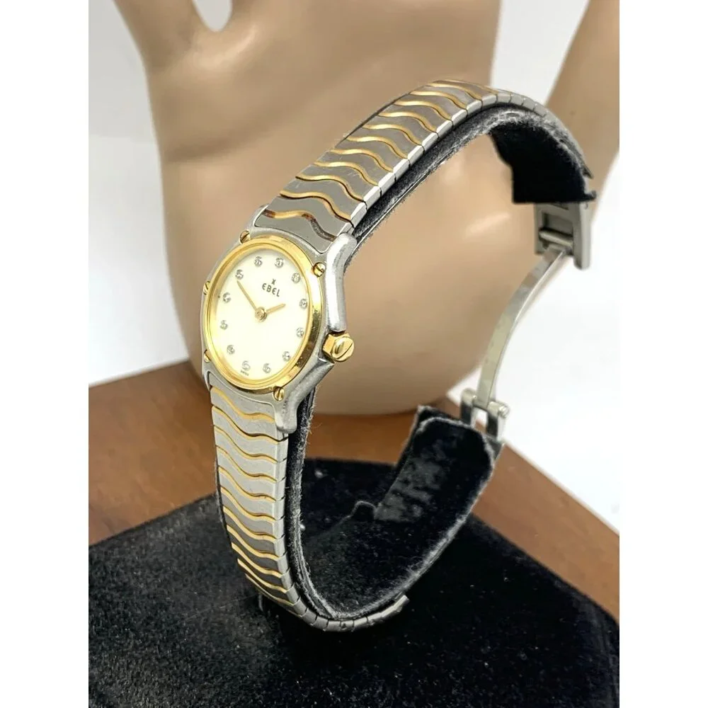 Ebel Women's Watch Swiss Quartz Diamond Mother of Pearl Dial Two Tone 18k Steel